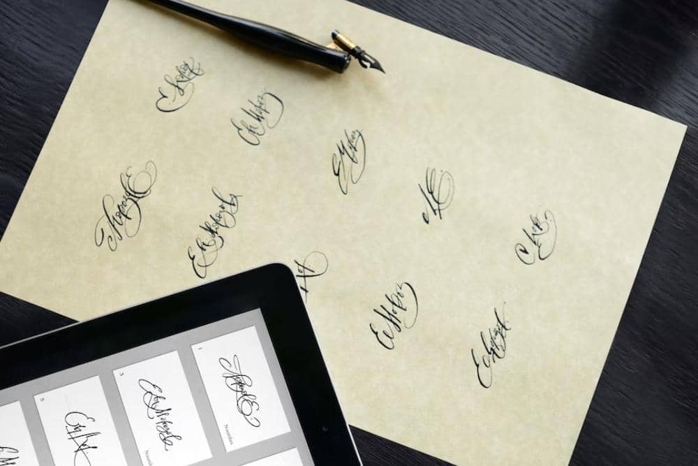 10 Contoh Tanda Tangan I yang Simpel dan Autentik