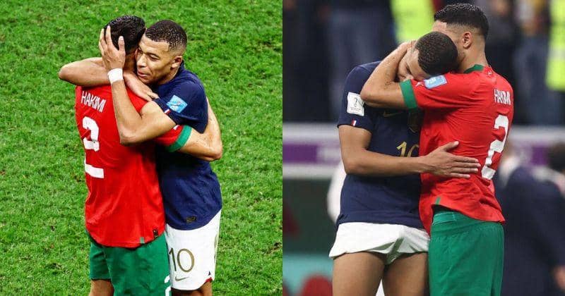 5 Momen Mbappe dan Achraf Hakimi Saling Dukung setelah Maroko Kalah