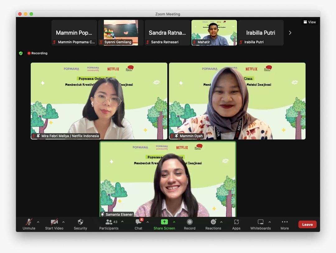 Popmama Online Class berlangsung secara online. - (Dok. IDN Media)