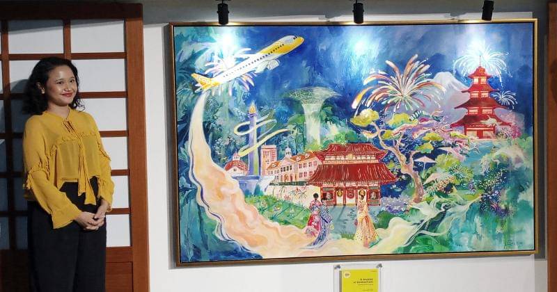 Rachel Ajeng di konferensi pers Scoot Connecting People and Culture pada Kamis (22/6/2023) - Popmama.com/Nurul Khoiriyah