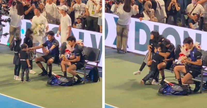Momen Desta Dipeluk 3 Anaknya Usai Kalah Lagi-Lagi Tenis
