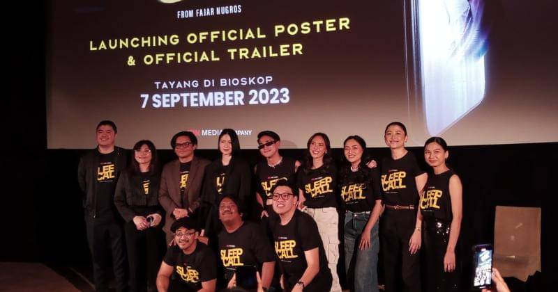 Konferensi pers peluncuran poster dan trailer film Sleep Call pada Senin (7/8/2023) di Plaza Senayan, Jakarta. - Popmama.com/Nurul Khoiriyah