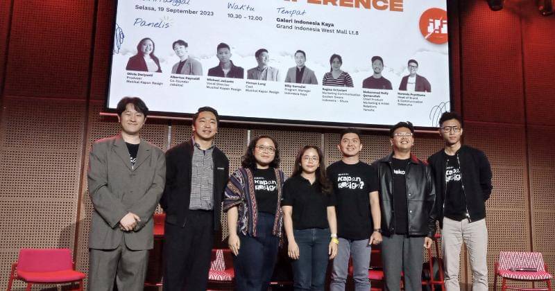 Konferensi pers musikal Kapan Resign?pada Selasa (19/9/2023) di Grand Indonesia, Jakarta. - Popmama.com/Nurul Khoiriyah