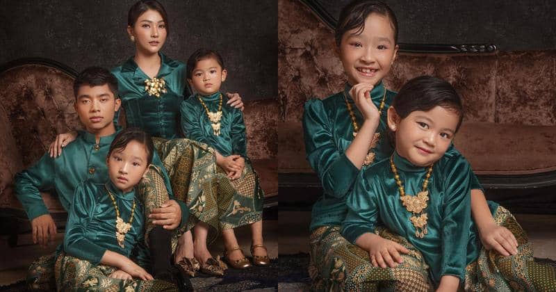 7 Gaya 3 Anak Sarwendah Lakukan Pemotretan, Bertema Batik Nusantara