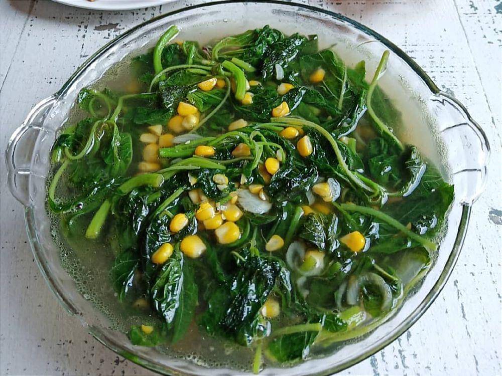 ilustrasi sayur bayam jagung manis (instagram.com/meily_chin)