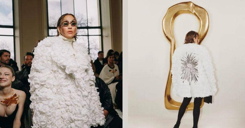 Gaya Jennifer Lopez Pakai Jaket dari 7000 Bunga Mawar