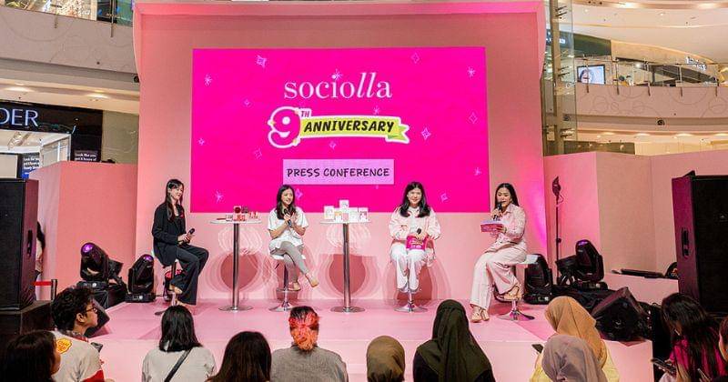 Press Conference Sociolla 9th Anniversary di Central Park Mall, Selasa (27/2/2024) - Popmama.com/Rahayu LS