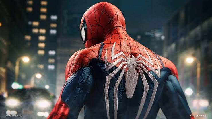 Warna biru menunjukkan sisi manusia Peter Parker