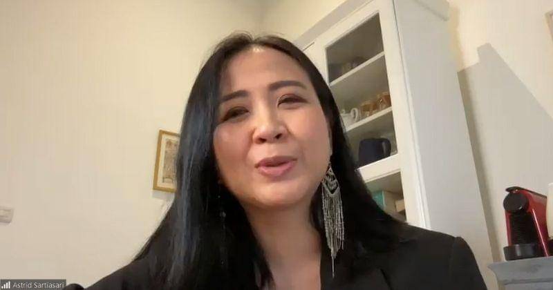Astrid Sartiasari dalam Press Conference pada Kamis (27/6/2024) - Popmama.com/Rahayu LS
