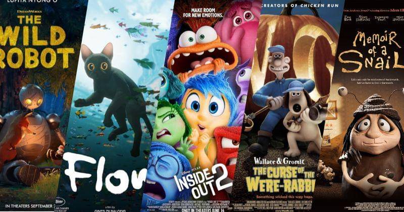 Imdb.com/Flow/The Wild Robot/Inside Out 2/Wallace dan Gromit/Memoir of Snail