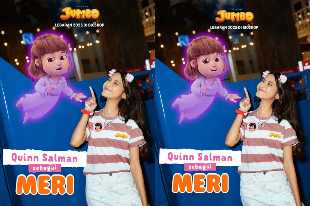 Quinn Salman pemeran Meri film Jumbo