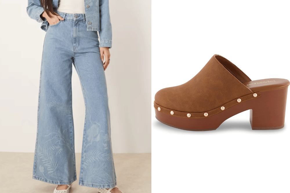 flare jeans X platform shoes