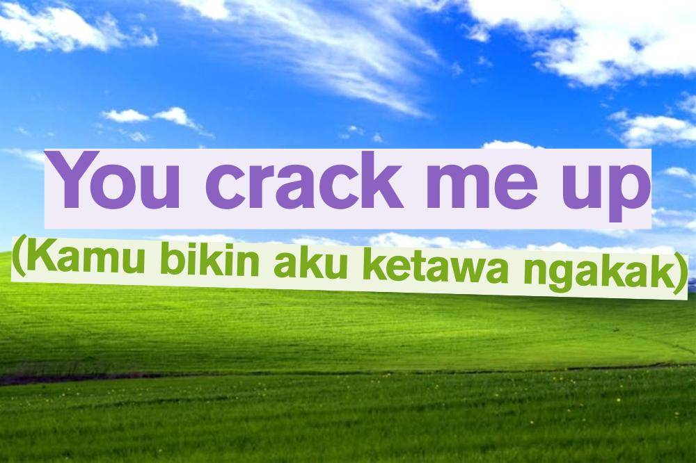 You crack me out