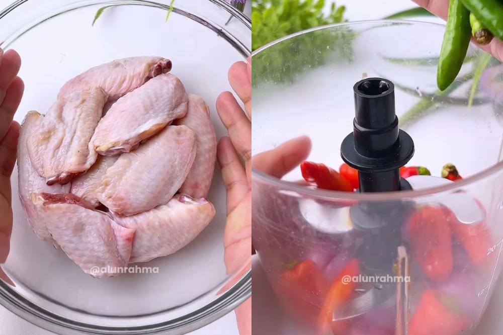 Bahan-bahan membuat ayam chilli padi
