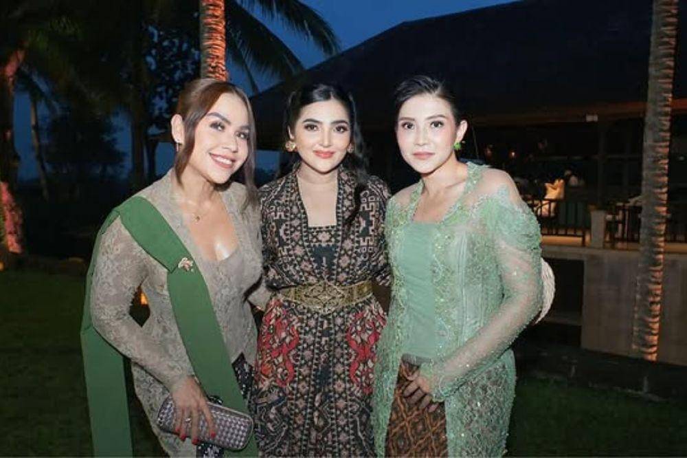 melaney ricardo, ashanty, maia estianty tamu di nikahan luna dan maxime