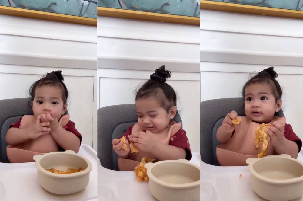 Momen Humaira Sarapan Bersama Zaskia Sungkar, Pintar Makan Sendiri