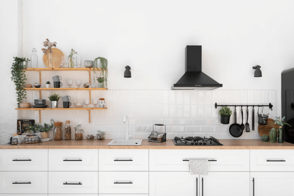 Dapur cat warna putih Feng Shui