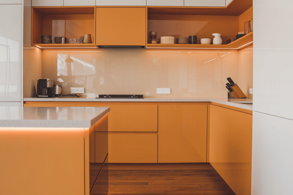 Dapur cat warna kuning Feng Shui