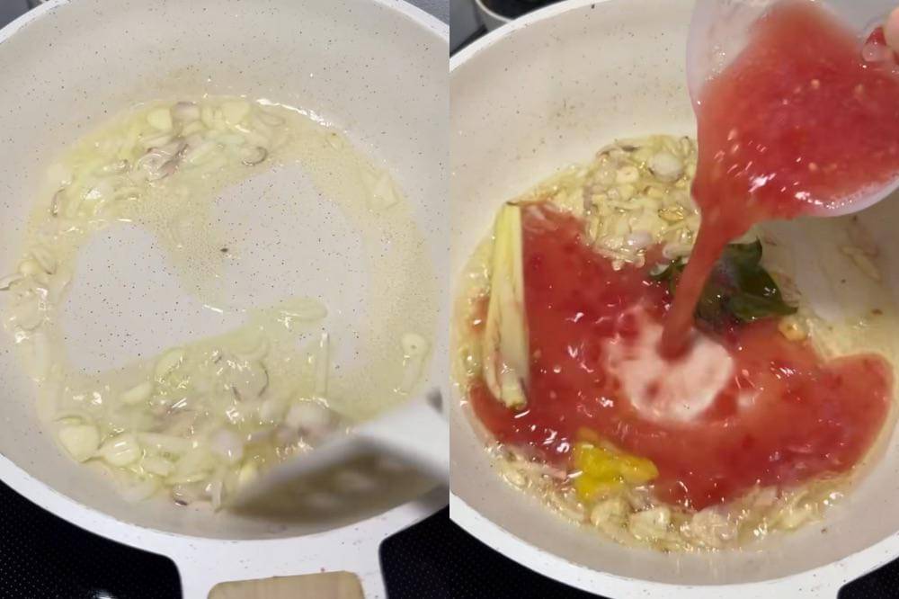 Bahan-bahan membuat telur gemuk kuah santan tomat