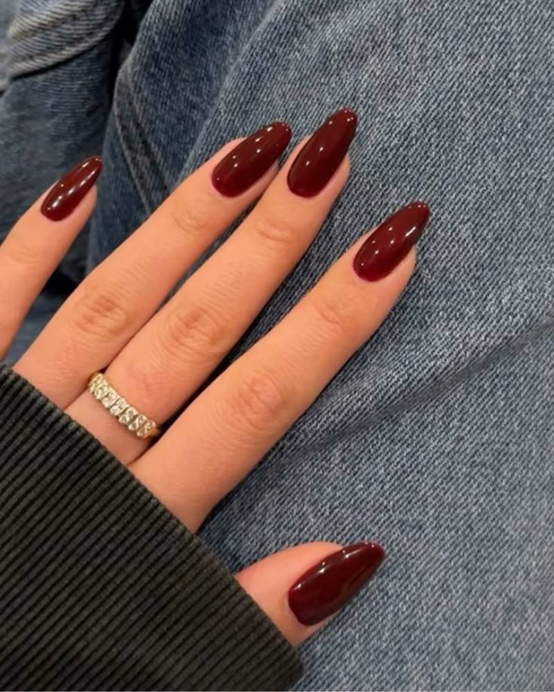 cherry red nails