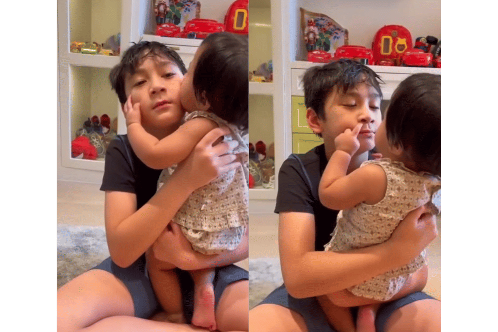 Momen menggemaskan Llily dan Rafathar