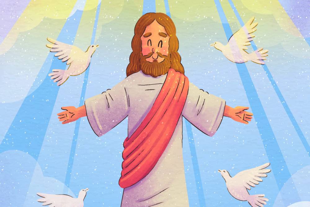 Ilustrasi kenaikan Yesus Kristus