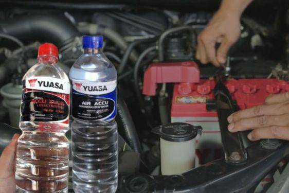 Apa Perbedaan Air Aki Botol Merah dan Biru? Kenali Juga Waktu Pakainya