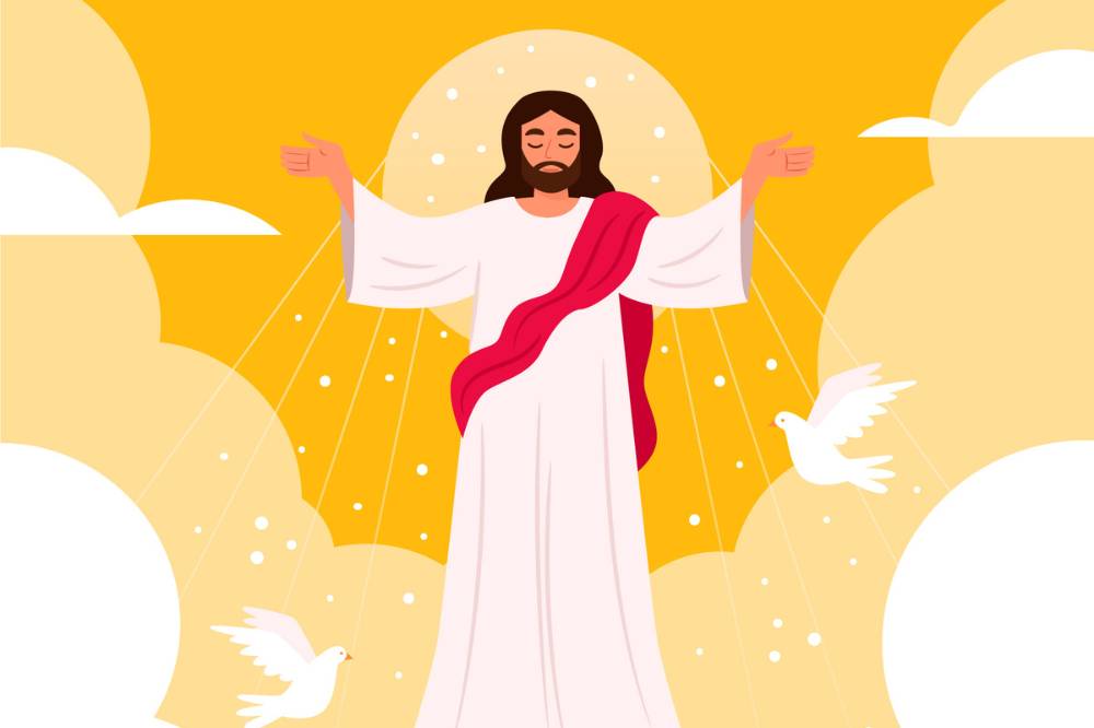 Ilustrasi kenaikan Yesus Kristus