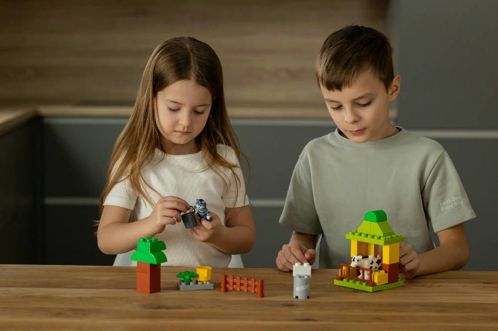 Anak main lego
