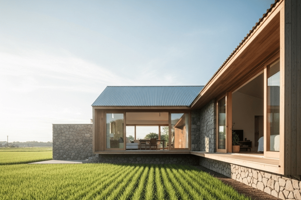 Inspirasi Desain Rumah Pinggir Sawah