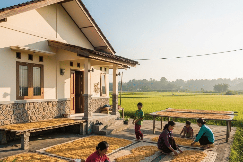 Inspirasi Desain Rumah Pinggir Sawah