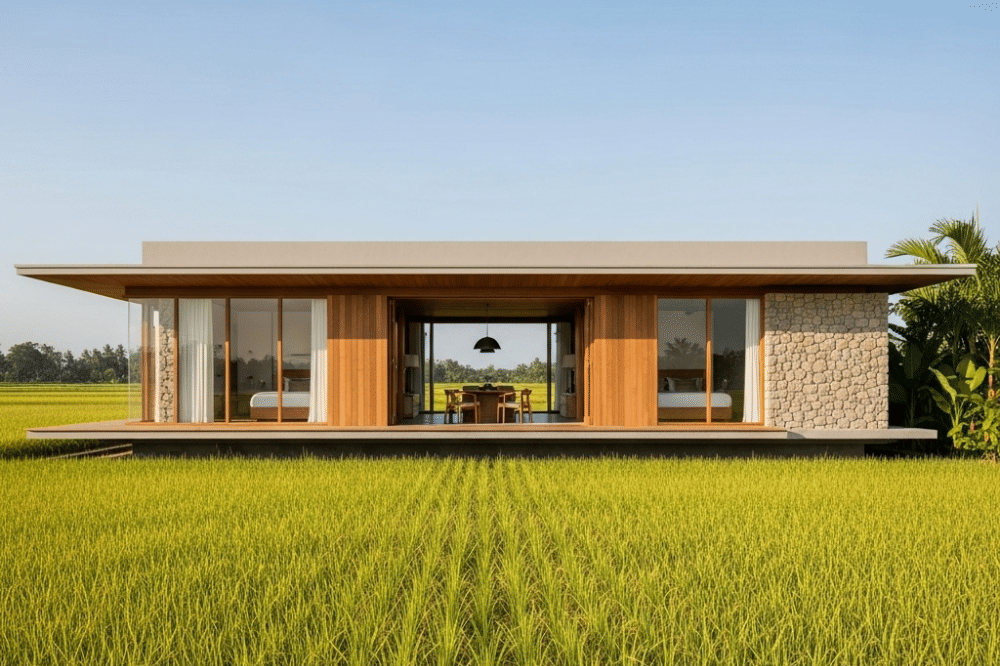 Inspirasi Desain Rumah Pinggir Sawah