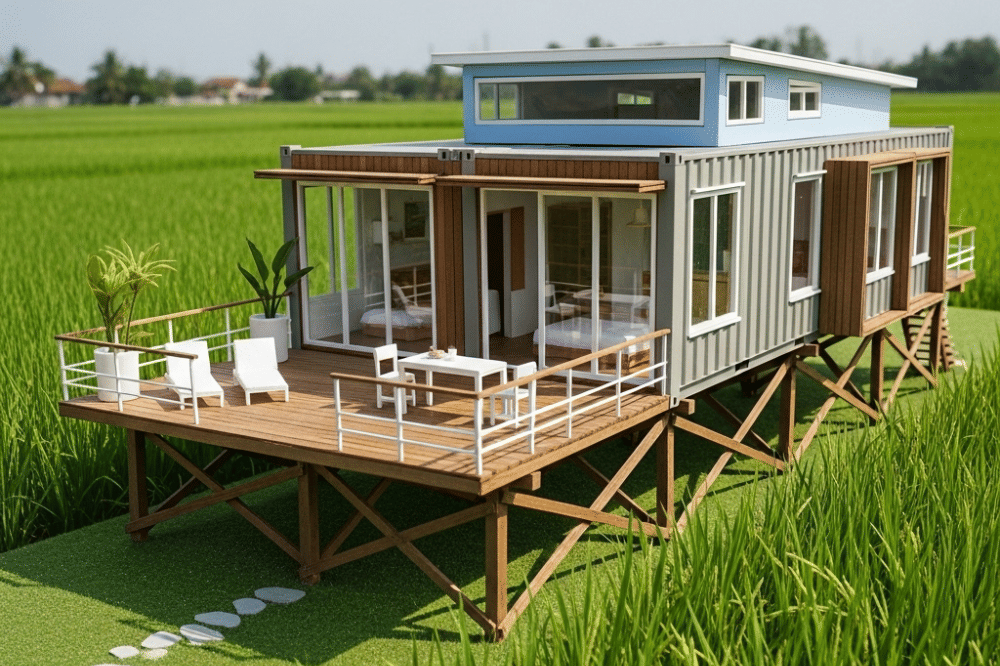 Inspirasi Desain Rumah Pinggir Sawah