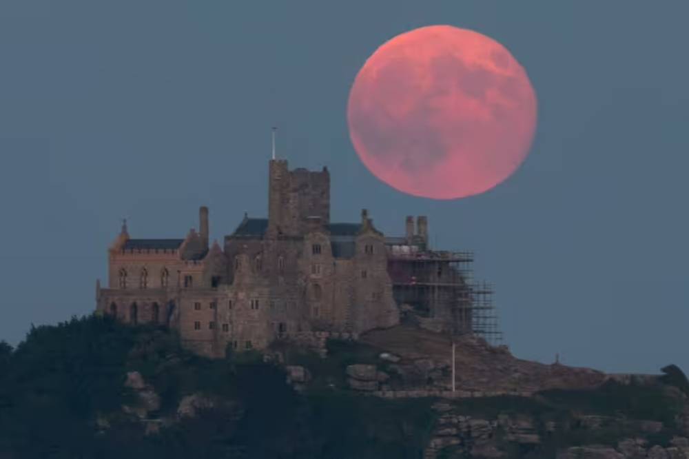 Ilustrasi Srawberry Moon di UK