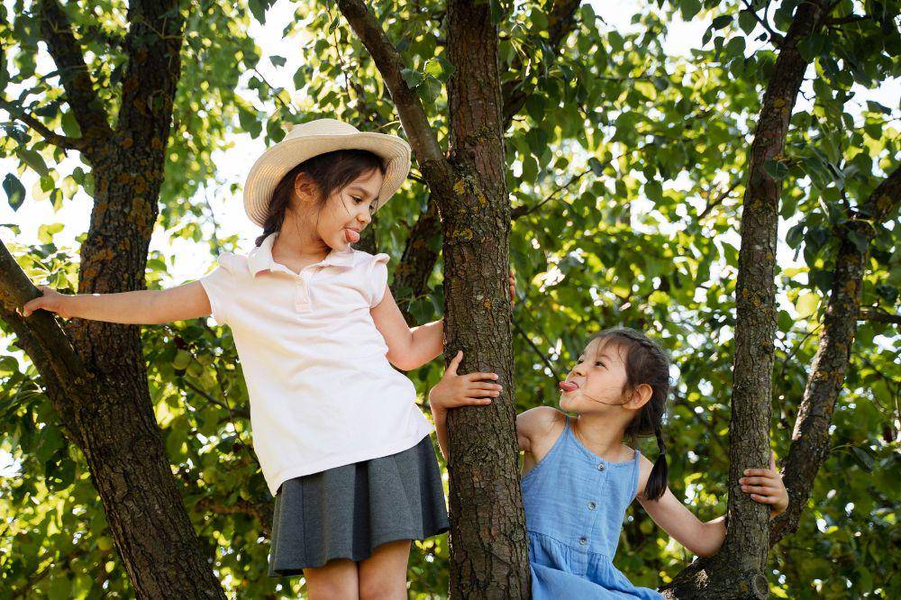 Kids spending time outdoors