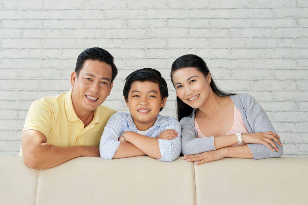 Family Portrait at Modern Living Room