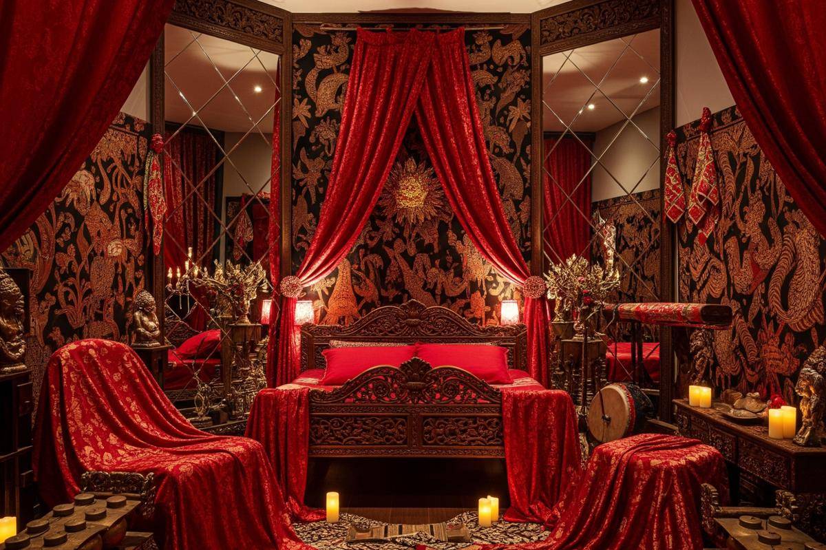Inspirasi Desain Kamar Pengantin seperti Film Gowok