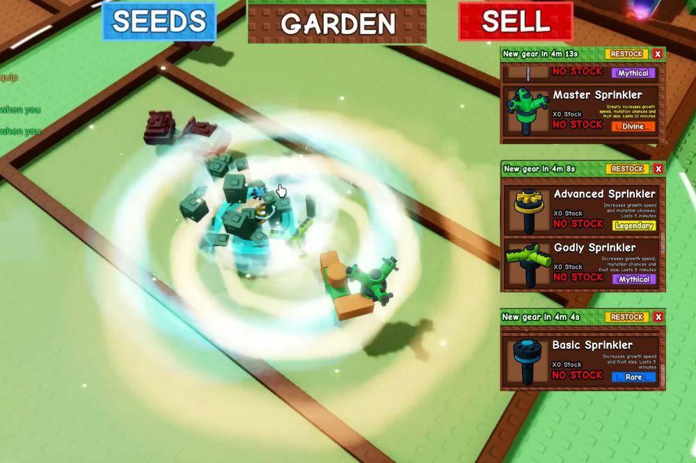 metode sprinkler di grow a garden