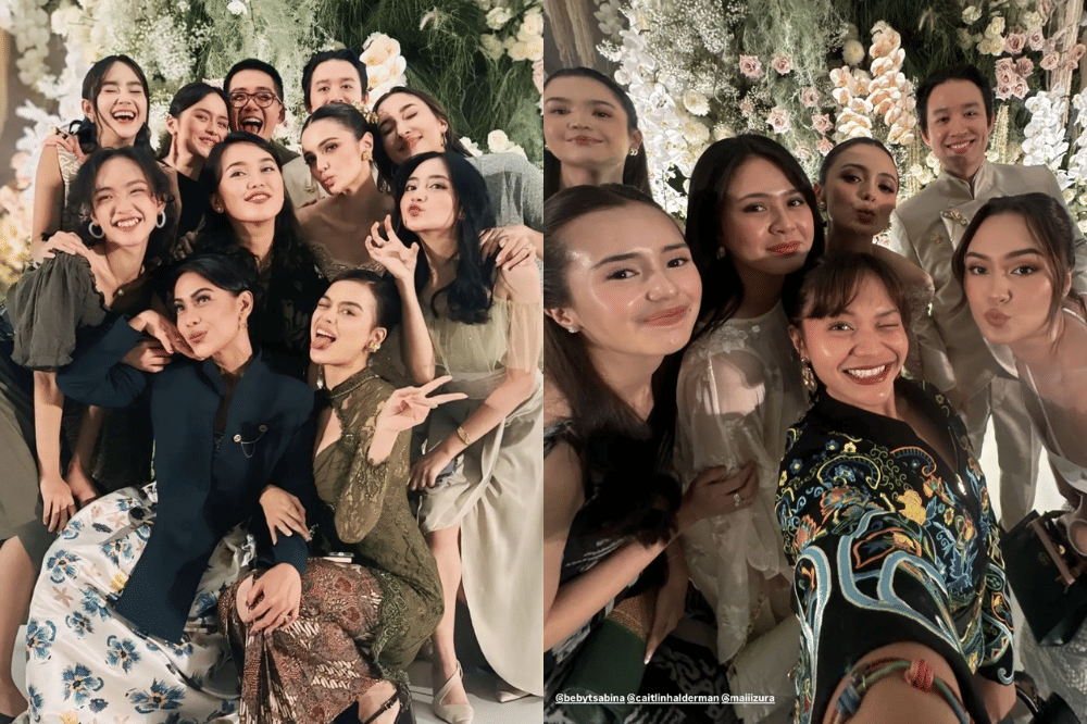 Para artis di resepsi Amanda Rawles dan Adriel Susanteo