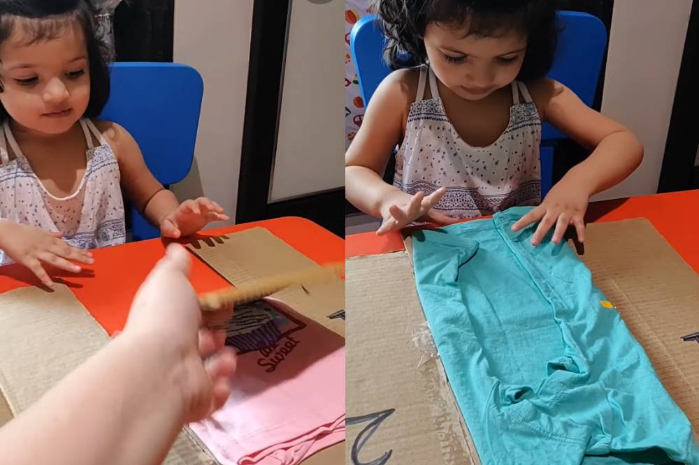 Ajarkan Anak Bantu Melipat Baju, 6 Langkah Membuat Papan Lipat DIY