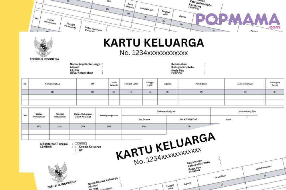 Ilustrasi kartu keluarga