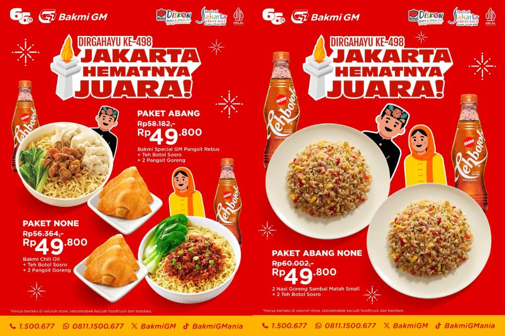 Promo bakmi GM HUT Jakarta 2025