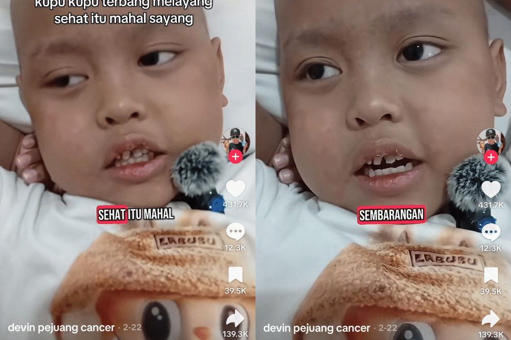 Video Tiktok Devin menyemangati penonton videonya