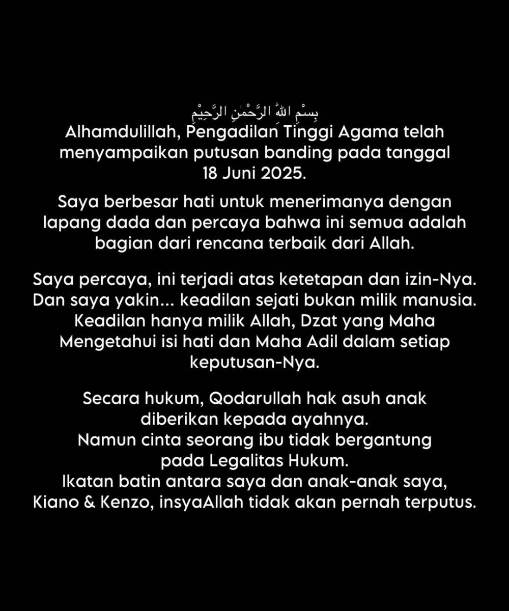 tulisan Paula Verhoeven soal hak asuh anak