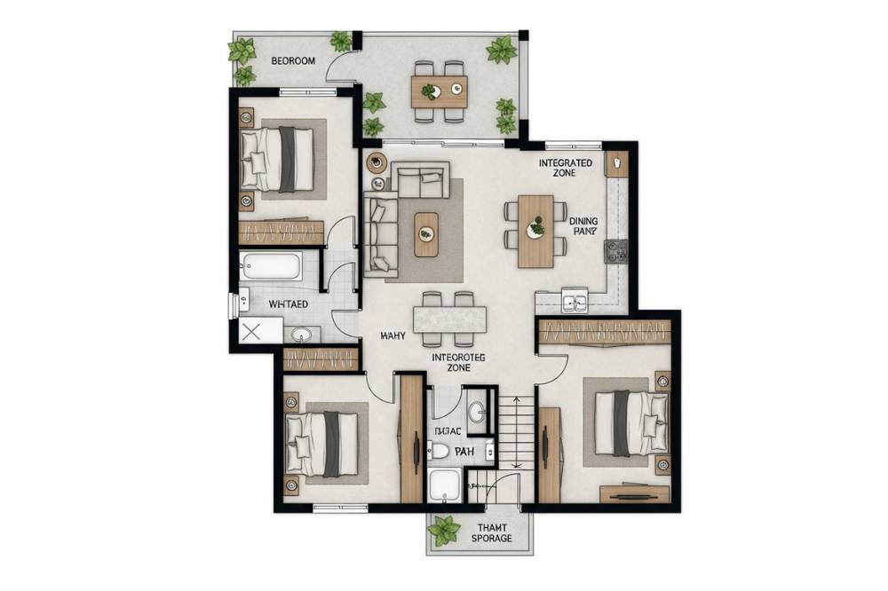 Ide Denah Rumah 3 Kamar Tidur