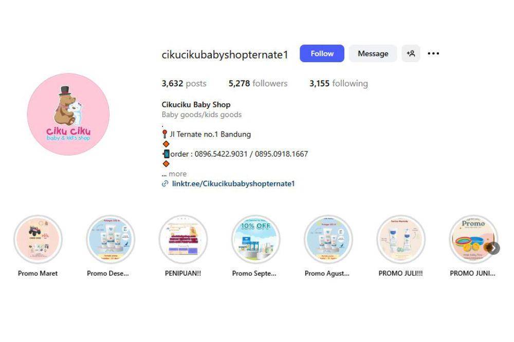 Instagram.com/cikucikubabyshopternate1