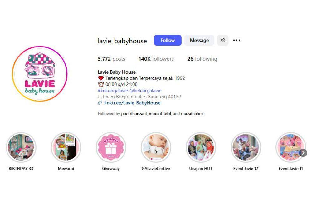 Instagram.com/lavie_babyhouse