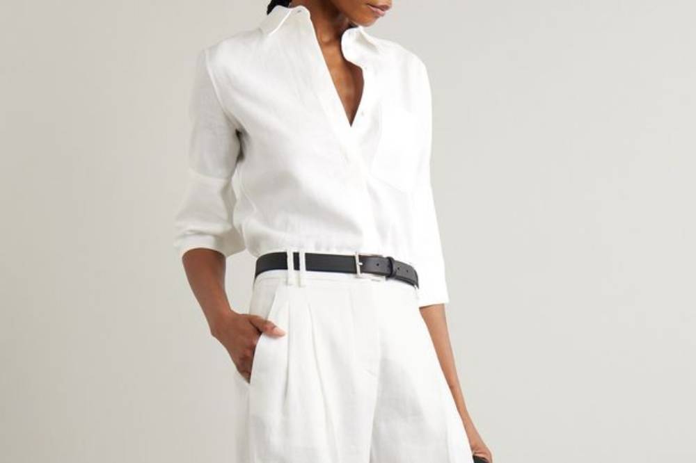 white button down