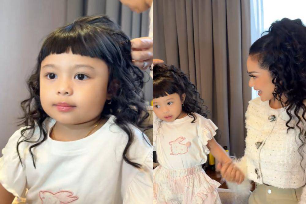 Gaya Rambut Curly Ameena, Bikin Pangling Disebut Mini Krisdayanti 2025