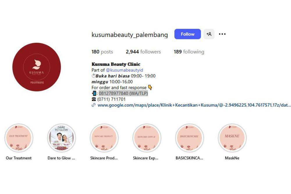 klinik kecantikan terdekat palembang